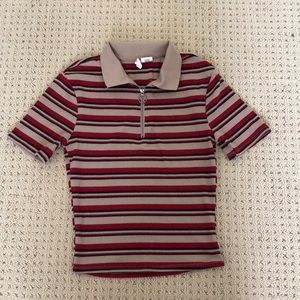 Collared Quarter Zip Top